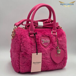Juicy Couture Warm Up Pink Flash Crossbody Satchel Handbag New